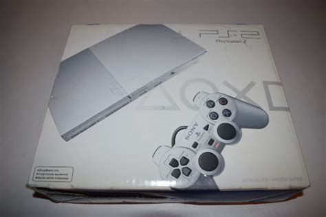 Playstation Slim Satin Silver Sony Scph Console System Complete