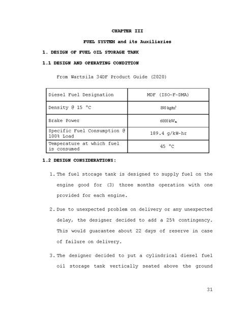 Chapter 3 - Fuel System Design & Auxiliaries (ENGR101) - Studocu