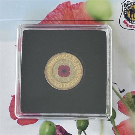 Australia 2012 Red Poppy 2 Coin With Rsl Card B Tasmanian Numismatics