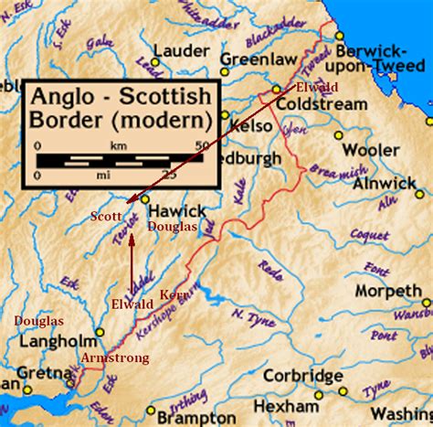 Anglo-Scotland border map – Elwald