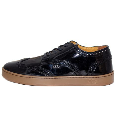 WingTip - Black Patent (Synthetic) Leather – SCg Shoe Company