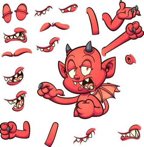 Devil cartoon character 2461842 Vector Art at Vecteezy