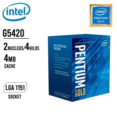 Procesador Intel Pentium Gold G Ghz Mb Lga Moncase