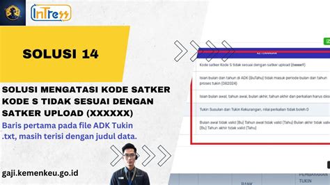 Solusi Mengatasi Kode Satker Kode S Tidak Sesuai Dengan Satker Upload