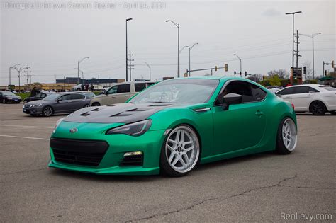 Green Subaru BRZ With White ESR CS15 Wheels BenLevy