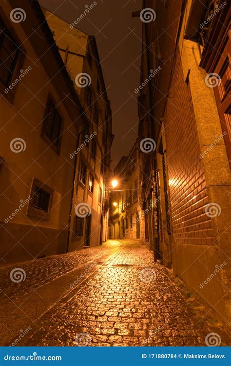 Porto Cityscapes Old Town Night Time 3 Stock Photo - Image of cityscape ...