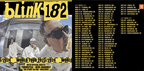 New blink-182 world tour has them in Las Vegas next October 21! Matches