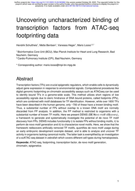 Pdf Uncovering Uncharacterized Binding Of Transcription Factors From