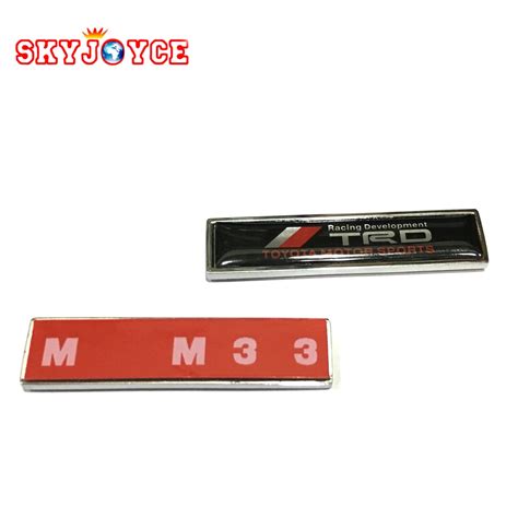 2pcs Car Styling 3d Trd Fender Stickers Emblem Logo Trd Sports Decals Door Side Metal Stickers