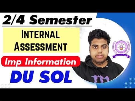 Sol Internal Assessment Update Nd Th Semester Sol Semester