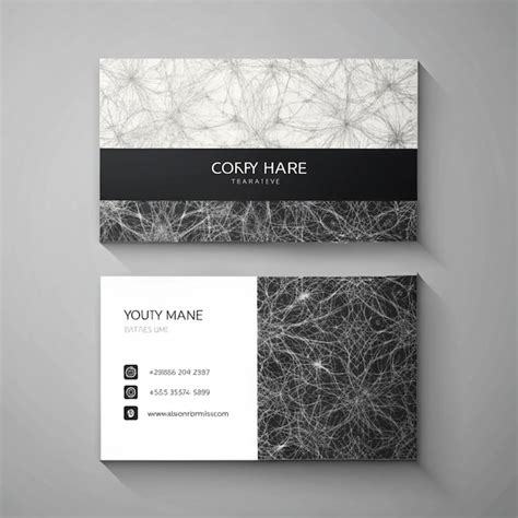 A Black And White Business Card With A Black And White Sign That