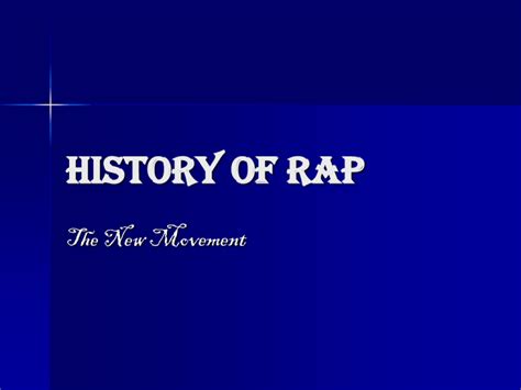 History of Rap