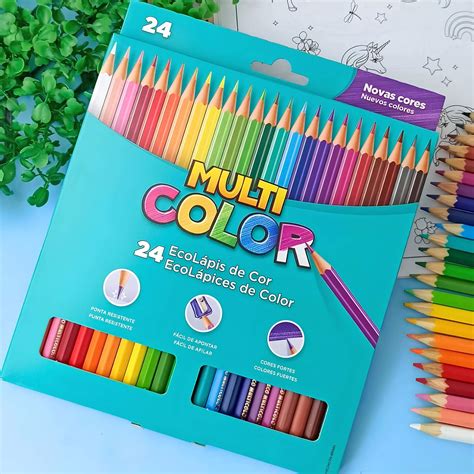 Lapis De Cor Multicolor É Bom - Lápis de Cor Multicolor 24 Cores - Art Pel