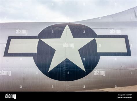 American Air Force logo on the side of a war plane Stock Photo - Alamy