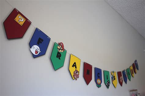 Mario CUSTOMIZABLE Birthday Banner - Etsy