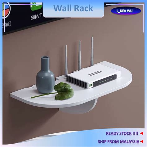 Wifi Router Shelf Router Modem Rak Wall Rack Storage Dvd Astro Player Tv Wall Mount Deco Dinding