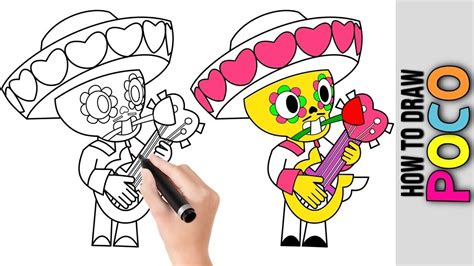 How To Draw Valentine S Poco From Brawl Stars Cute Easy Drawings