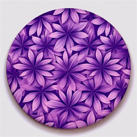 Premium Ai Image Purple Flowers In A Circle With A White Background Generative Ai