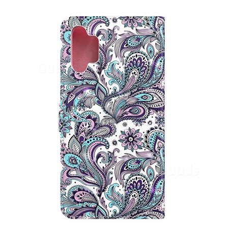 Swirl Flower D Painted Leather Wallet Case For Samsung Galaxy A G