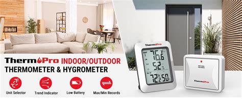 Thermopro Tp60 Digital Hygrometer Indoor Outdoor Thermometer Wireless Temperature