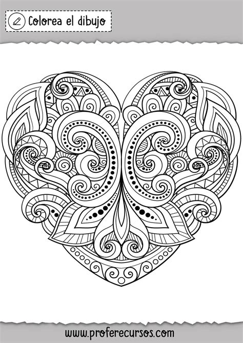 Mandala De Corazon Para Colorear