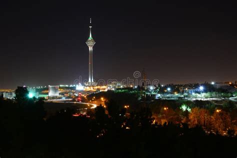 Night View Milad Tower Tehran Stock Photos - Free & Royalty-Free Stock ...