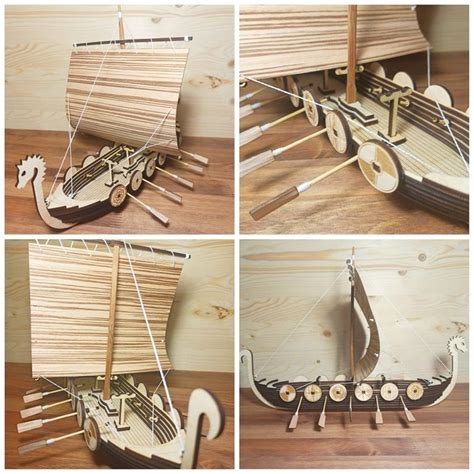 Free Viking Boat Laser Cut Design Dxf Downloads Files For Laser