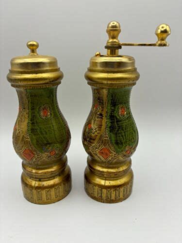 Beautiful Vintage Florentine Pepper Mill Salt Shaker Italty EBay