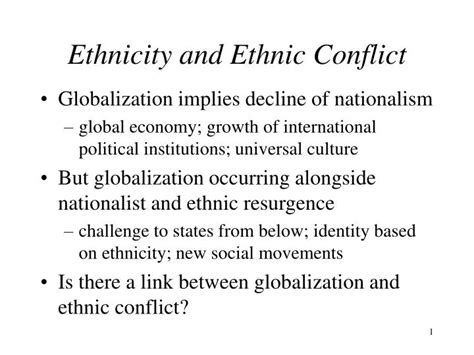 Ppt Ethnicity And Ethnic Conflict Powerpoint Presentation Free