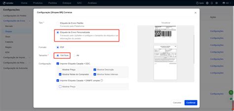 Como imprimir Etiqueta de Envio Declaração de Conteúdo DDC