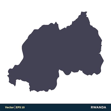 Ruanda Frica Pa Ses Mapa Icono Vector Logo Plantilla Ilustraci N