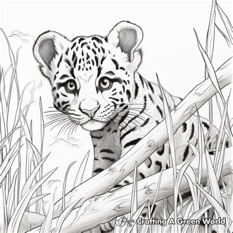 Clouded Leopard Coloring Pages Free And Printable