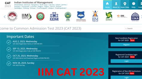 IIM CAT 2023 Notification Released Apply Online Start From 2 August