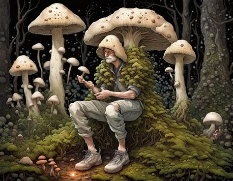 Mycelium, fungi, mushroom person by JDMS-Alistar on DeviantArt