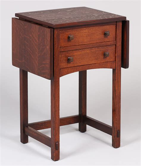 Limbert Two-Drawer Drop-Leaf Side Table | California Historical Design