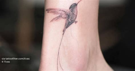 Hummingbird Tattoo Done On The Ankle Micro Realistic