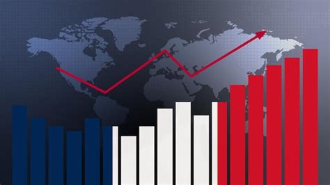 Premium Photo | France bar chart graph with ups and downs increasing values