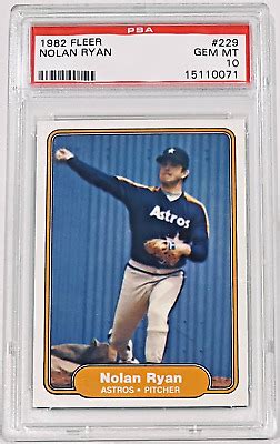 Fleer Nolan Ryan Houston Astros Psa Gem Mint Ebay