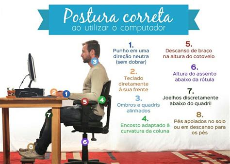 Postura correta ao ultilisar o computador Dicas de segurança no