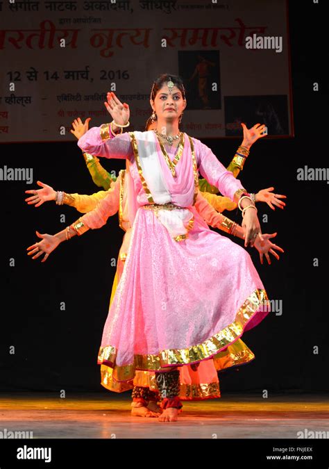 Kathak dancers perform Kathak dance in the last day of All India Dance Festival organised by ...