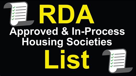 List Of Rda Approved And In Process Housing Socities Rawalpindi