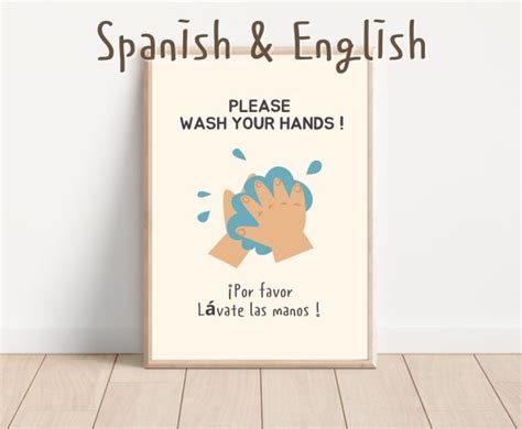 Bilingual Hand Washing Signs