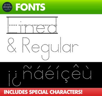 Font for Tracing Letters - Letter Tracing Font - Trace the alphabet font