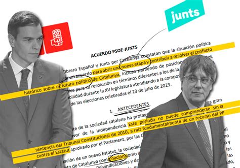 Las Claves Del Pacto Psoe Junts Para Avanzar En «el Reconocimiento