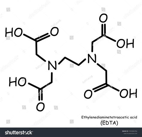 Chemical Structure Template Icon Ethylenediaminetetraacetic Acid Stock