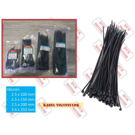 Jual Kabel Ties Tis Hitam Cm Cm Cm Cm Cm Harga Pack Isi