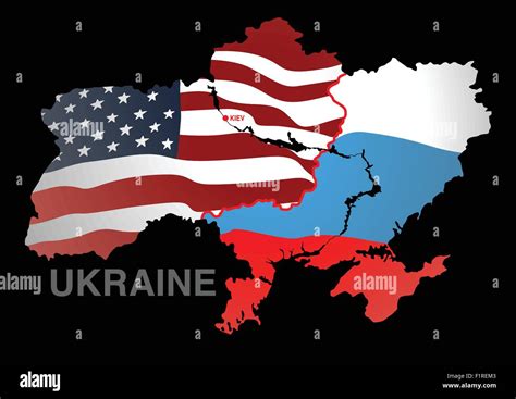 Ukraine Map Usa V Russia Stock Vector Image And Art Alamy