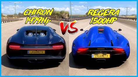 FH5 DRAG RACE BUGATTI CHIRON Vs KOENIGSEGG REGERA YouTube