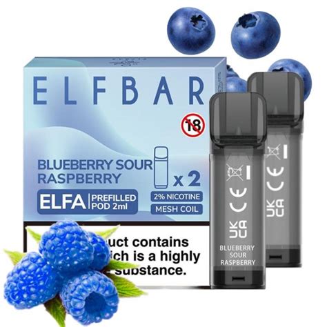 Elf Bar Elfa Pod Blueberry Sour Raspberry City Vape Nikotin Mg