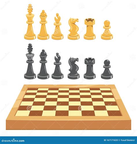 Chess Board Pieces Cartoon Vector Cartoondealer